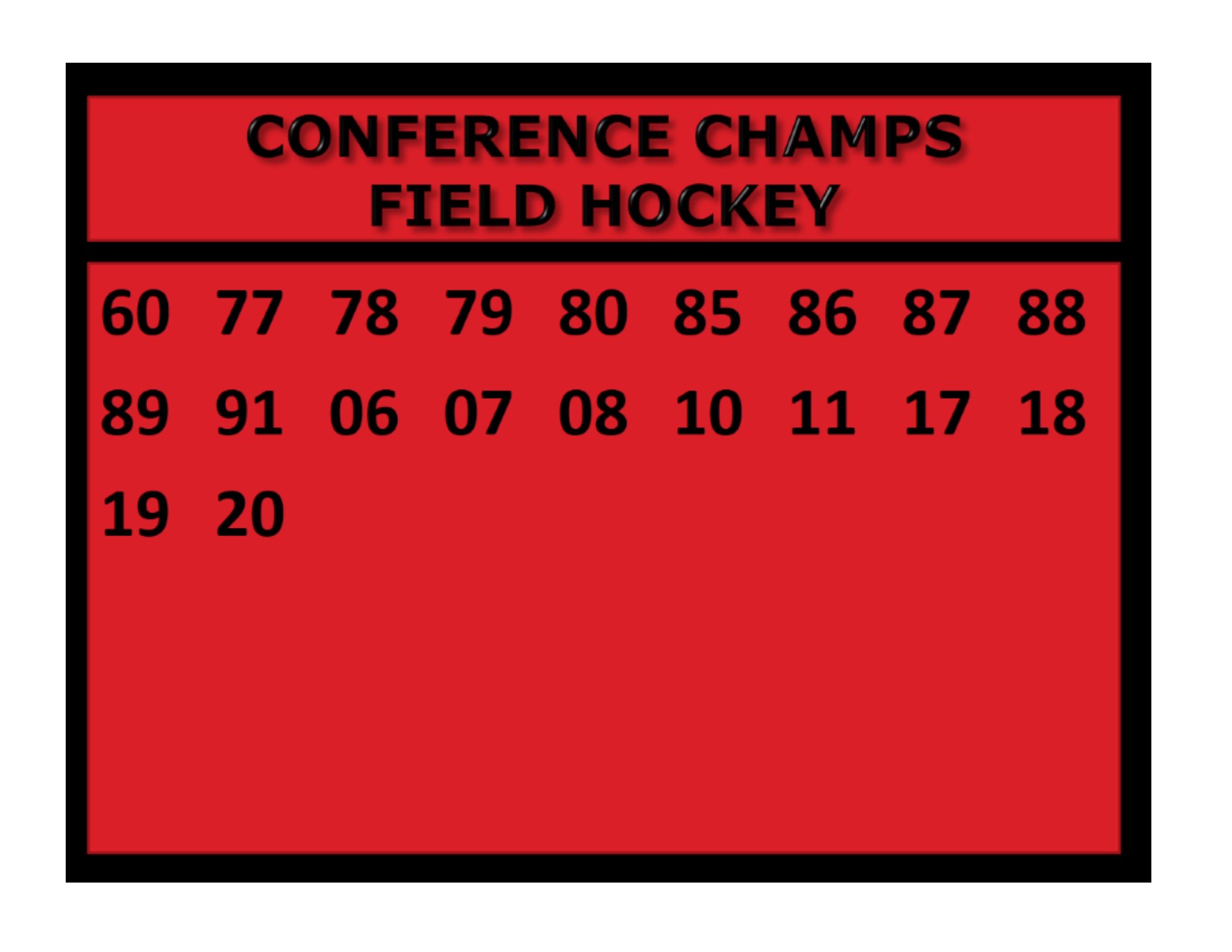 Field Hockey Conference Titles