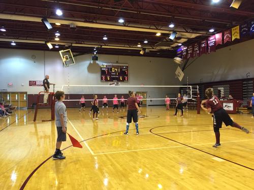 8th Grade boys vs girls volleyball
