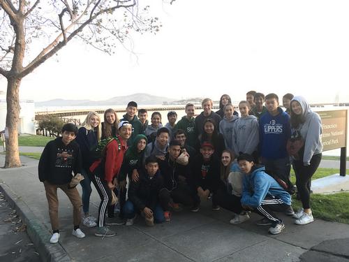 Cross Country volunteering at the Bay Area Bridge to Bridge Run benefiting Special Olympics of Northern California.