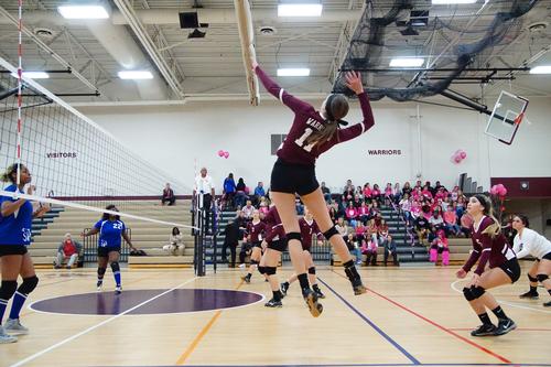 Ally Broadright goes vertical to spike against their opponent!!