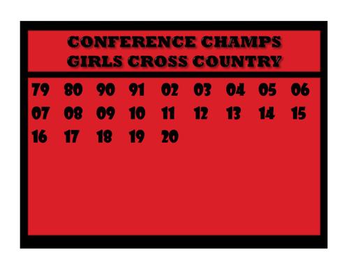 Girls Cross Country Conference Titles
