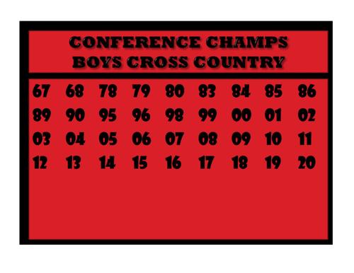 Boys Cross Country Conference Titles
