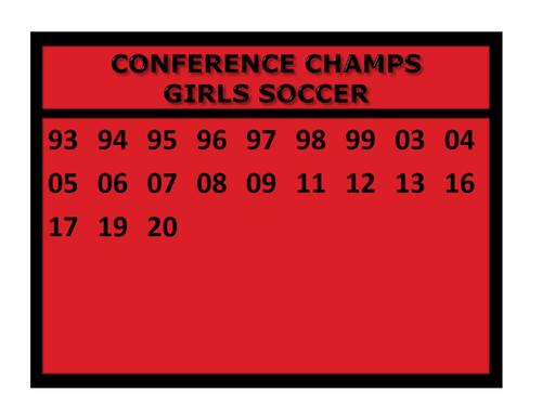 Girls Soccer Conference Titles